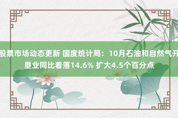 股票市场动态更新 国度统计局：10月石油和自然气开垦业同比着落14.6% 扩大4.5个百分点