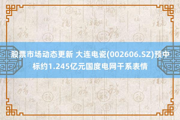 股票市场动态更新 大连电瓷(002606.SZ)预中标约1.245亿元国度电网干系表情